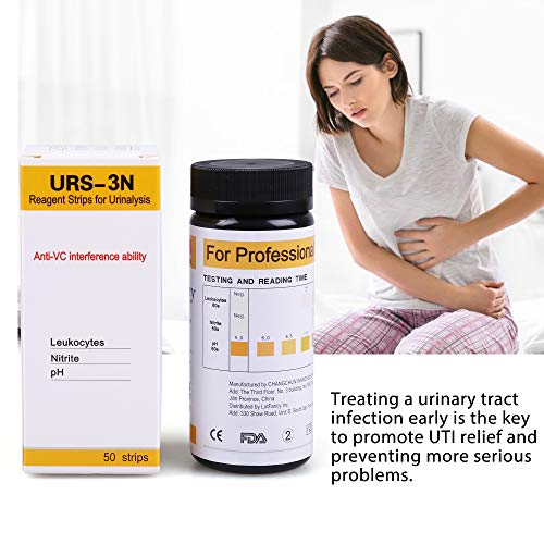 Urine Test Strips, 50ct UTI Test Strips for Women, 3-in-1 Urinary Tract Infec...