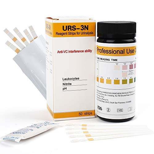 Urine Test Strips, 50ct UTI Test Strips for Women, 3-in-1 Urinary Tract Infec...