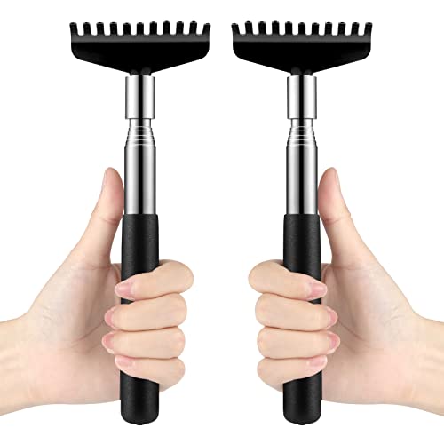 2-Pack Extendable Back Scratcher, Oversized Metal Telescoping Back Scratcher ...