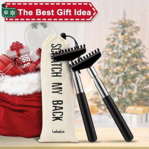 2-Pack Extendable Back Scratcher, Oversized Metal Telescoping Back Scratcher ...