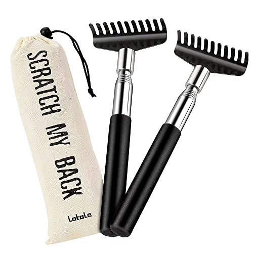 2-Pack Extendable Back Scratcher, Oversized Metal Telescoping Back Scratcher ...