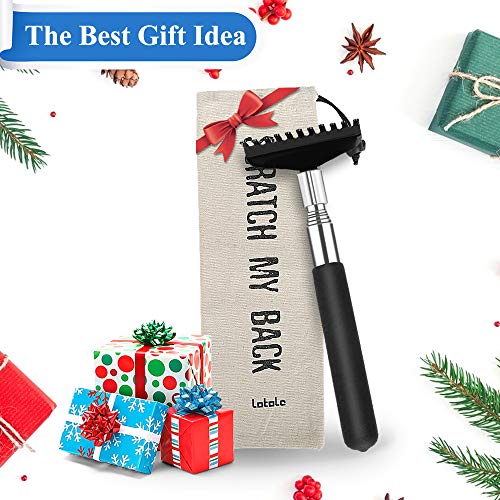 Extendable Back Scratcher, Oversized Metal Stainless Steel Telescoping Back S...