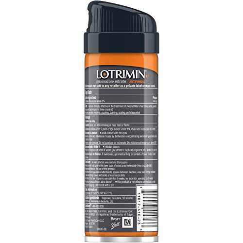 Lotrimin AF Athlete's Foot Deodorant Antifungal Powder Spray, Miconazole Nitr...