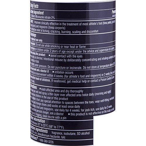 Lotrimin AF Athlete's Foot Deodorant Antifungal Powder Spray, Miconazole Nitr...