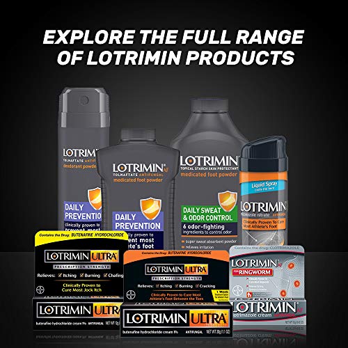 Lotrimin Daily Sweat & Odor Control Medicated Foot Powder, Topical Starch Ski...