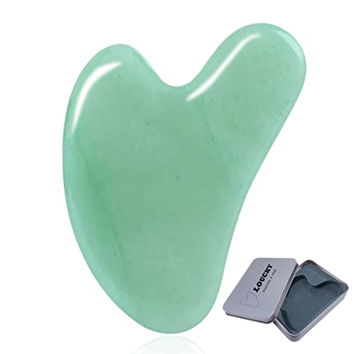 Gua Sha, Gua Sha Facial tools, Natural Jade Guasha Tool for Face Microcircula...