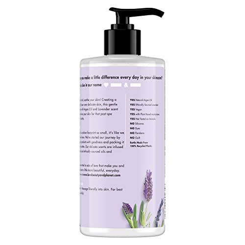 Love Beauty and Planet Body Lotion Argan Oil and Lavender 13.5 oz