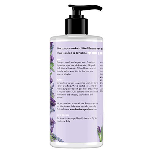 Love Beauty And Planet Body Lotion Argan Oil and Lavender 13.5 oz, 3 Count