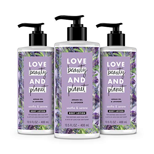 Love Beauty And Planet Body Lotion Argan Oil and Lavender 13.5 oz, 3 Count