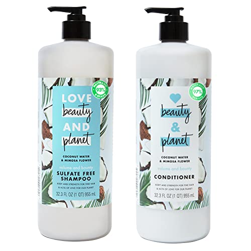 Love Beauty and Planet Volume and Bounty Thickening Shampoo and Conditioner H...