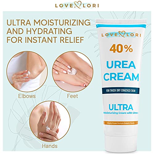 Urea Cream 40 Percent for Feet 4 oz by Love Lori - Foot Cream For Dry Cracked...