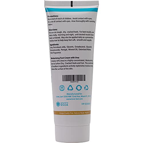 Urea Cream 40 Percent for Feet 4 oz by Love Lori - Foot Cream For Dry Cracked...