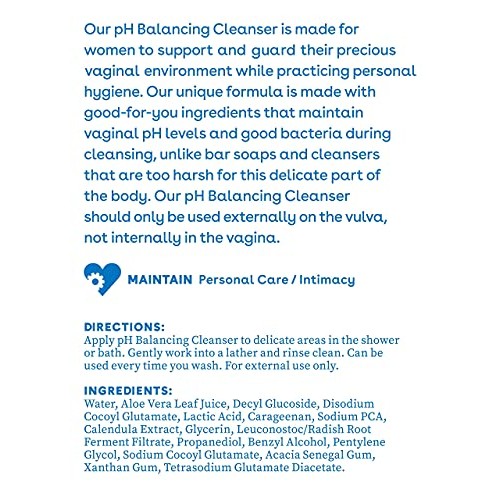 Love Wellness pH Balancing Cleanser - Cleansing Formula for Vaginal Health - ...