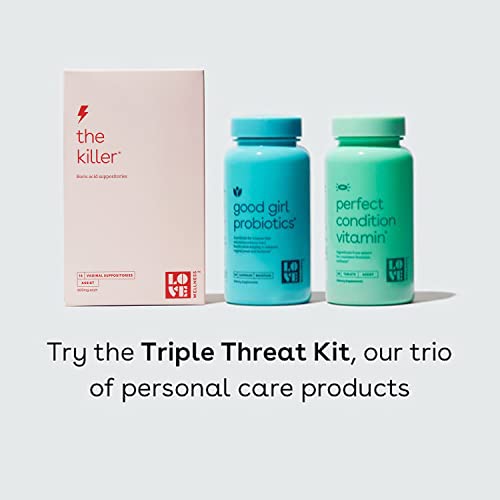 Love Wellness The Killer, 14 Boric Acid Suppositories - Maintains and Balance...
