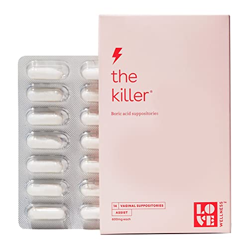 Love Wellness The Killer, 14 Boric Acid Suppositories - Maintains and Balance...