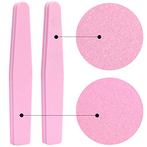 20Pcs Nail Buffers Block Files Sponge Washable Double Sided 100/180 Sanding B...