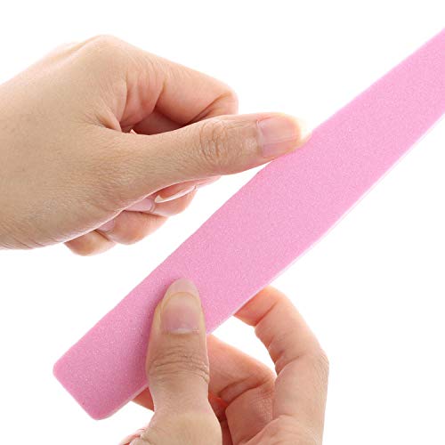 20Pcs Nail Buffers Block Files Sponge Washable Double Sided 100/180 Sanding B...