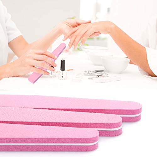 20Pcs Nail Buffers Block Files Sponge Washable Double Sided 100/180 Sanding B...