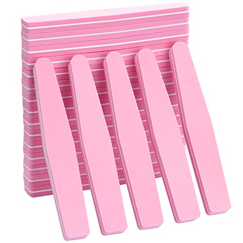 20Pcs Nail Buffers Block Files Sponge Washable Double Sided 100/180 Sanding B...