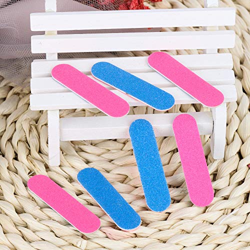 300 Pack Mini Disposable Nail Files Double Sided Emery Boards Manicure Pedicu...
