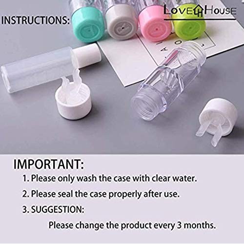 6- Pack Contact Lens Storage Kit, Portable Box with Gentle Holders for Any Co...
