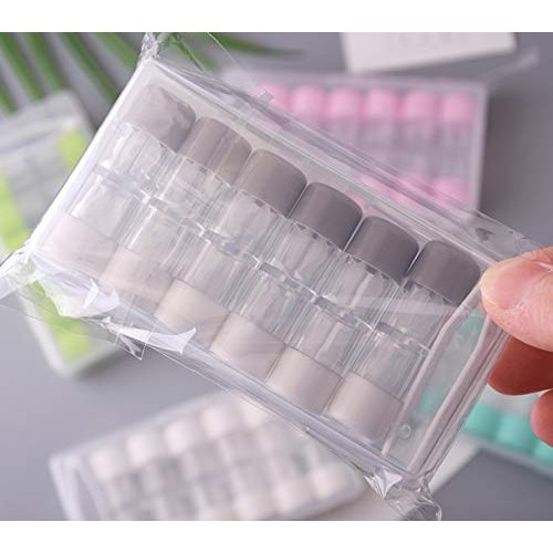 6- Pack Contact Lens Storage Kit, Portable Box with Gentle Holders for Any Co...
