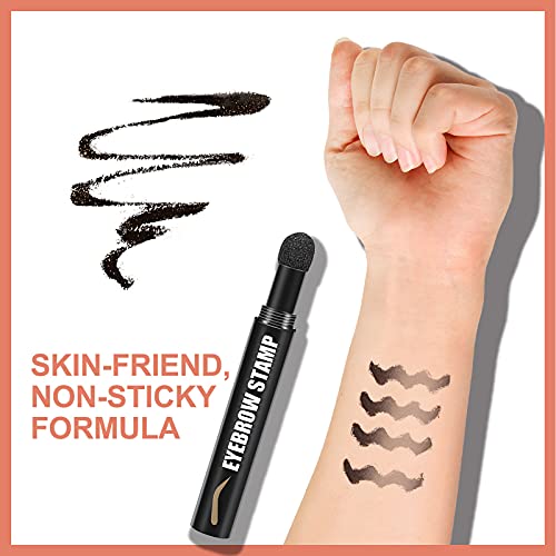 Eyebrow Stamp Stencil Kit, 10 Eyebrow Stencils with Eyebrow Powder, Brush and...