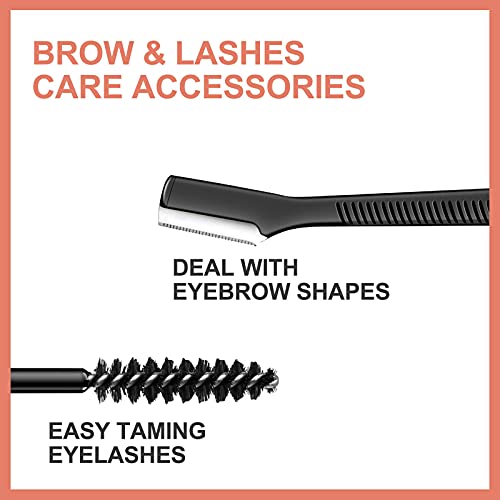 Eyebrow Stamp Stencil Kit, 10 Eyebrow Stencils with Eyebrow Powder, Brush and...