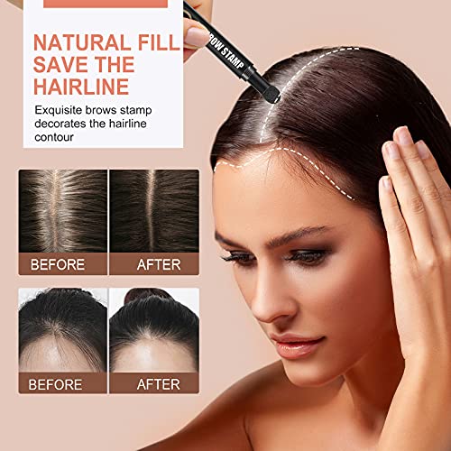 Eyebrow Stamp Stencil Kit, 10 Eyebrow Stencils with Eyebrow Powder, Brush and...