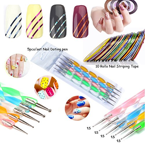 Nail Art Kit Tools 3pc Mandala Flower Nail Stamping Plate Rhinestones Gold Be...