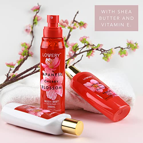 Bath and Body Gift Set for Women - Japanese Cherry Blossom Home Spa Set with ...