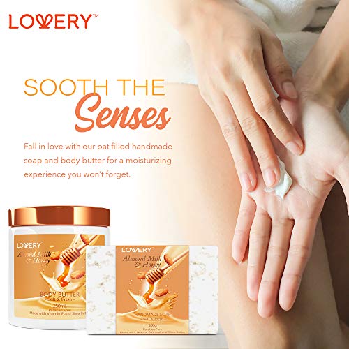 Bath Gift Set, Almond Milk & Honey Spa Kit, Shower Gel, Bath Bomb, Bubble Bat...
