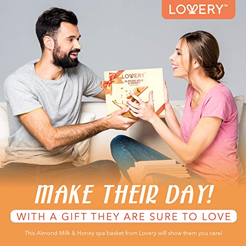 Bath Gift Set, Almond Milk & Honey Spa Kit, Shower Gel, Bath Bomb, Bubble Bat...