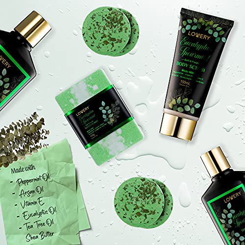 Eucalyptus Spearmint Bath Set - Luxury Aromatherapy Home Spa Set with Natural...