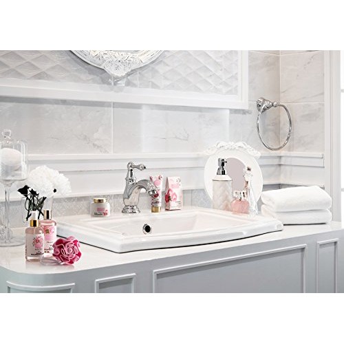 Home Spa Gift Basket - Wild Rose & Raspberry Leaf Scent - 7 Piece Bath & Body...