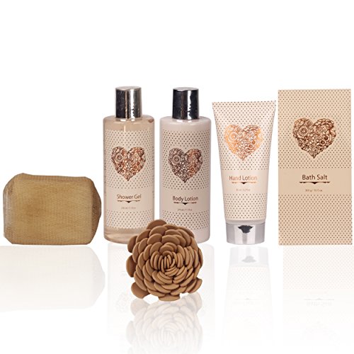 Spa Gift Basket – Bath and Body Set with Vanilla Fragrance by Lovestee - Bath...