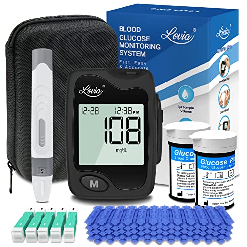 Diabetes Testing Kit - Lovia Care Blood Glucose Monitor Kit with 1 Glucose Me...