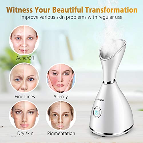LOVONEE Facial Steamer-Face Steamer for Facial Deep Cleaning Home Facial Spa ...