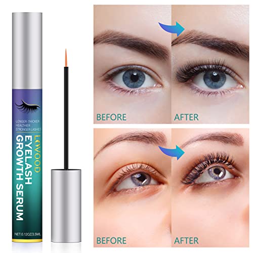 LOVOOD Premium Eyelash Growth Serum Booster, Lash & Eyebrow Enhancer Serum wi...