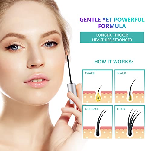 LOVOOD Premium Eyelash Growth Serum Booster, Lash & Eyebrow Enhancer Serum wi...