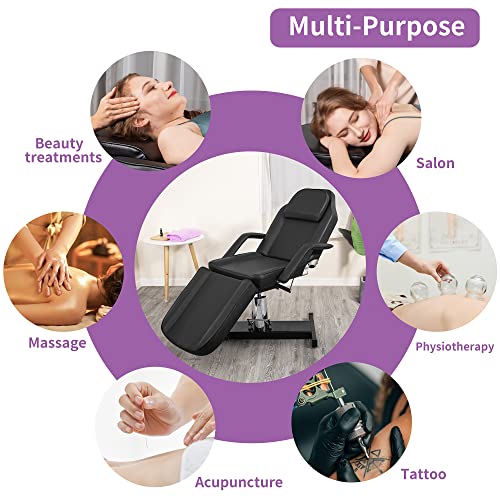 Lovpear Adjustable Hydraulic Massage Table Lash Bed for Professional Salon Sp...