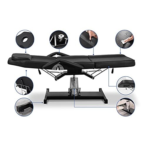 Lovpear Adjustable Hydraulic Massage Table Lash Bed for Professional Salon Sp...