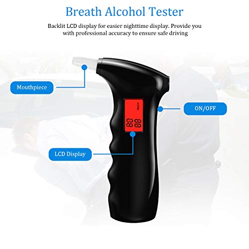 LOVUMMOR Breathalyzer, Professional Breath Alcohol Tester, High Accuracy Port...