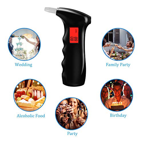 LOVUMMOR Breathalyzer, Professional Breath Alcohol Tester, High Accuracy Port...