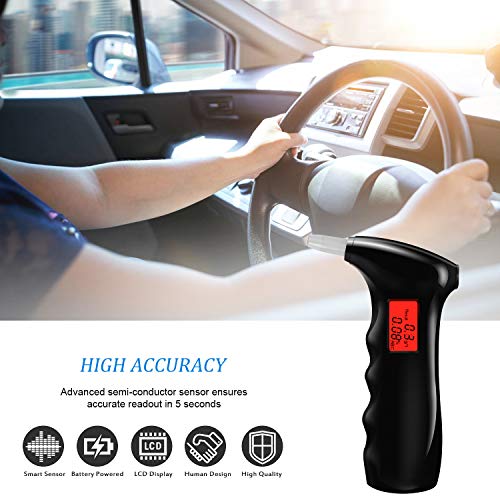 LOVUMMOR Breathalyzer, Professional Breath Alcohol Tester, High Accuracy Port...