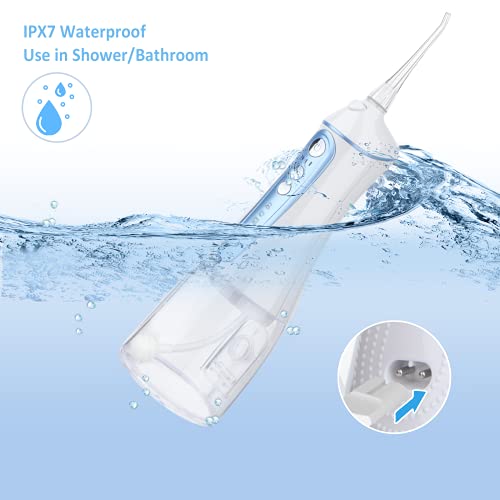 Cordless Water Flosser for Teeth Portable 320ML Dental Oral Irrigator Waterpr...