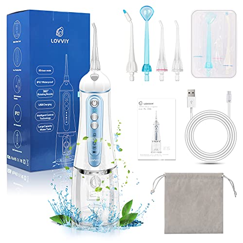 Cordless Water Flosser for Teeth Portable 320ML Dental Oral Irrigator Waterpr...