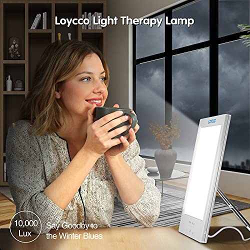 Loycco Light Therapy Lamp, 10000 Lux Happy Light Therapy Lamp for Who Lack Su...