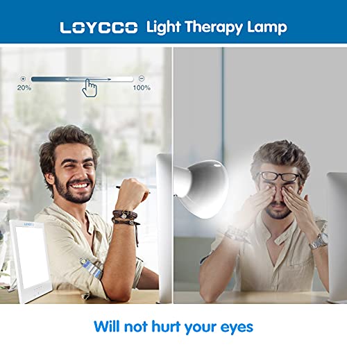 Loycco Light Therapy Lamp, 10000 Lux Happy Light Therapy Lamp for Who Lack Su...