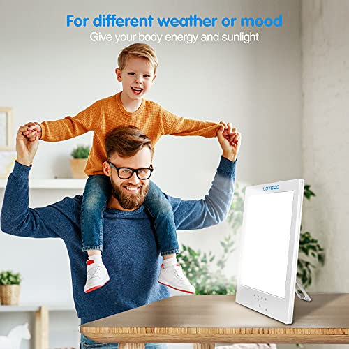 Loycco Light Therapy Lamp, 10000 Lux Happy Light Therapy Lamp for Who Lack Su...